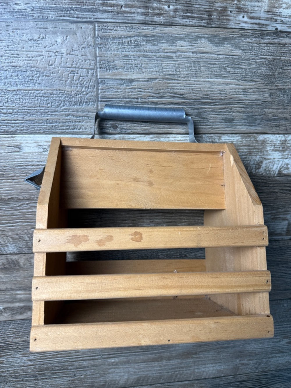 Wooden Condiment 6 Pack Beer Bottle Carrier Wood Caddy Tote Bottle Opener Picnic